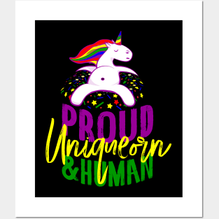 Proud Uniqeorn & Human Posters and Art